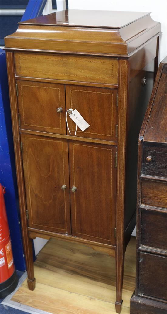 A standard inlaid gramophone, H.110cm